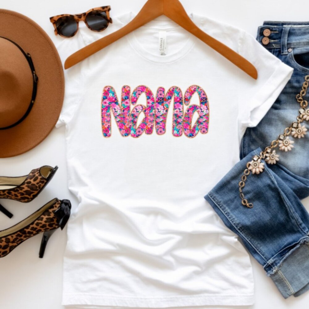 Nana Floral Tee (Soft Pink/New) - Picture 2 of 4